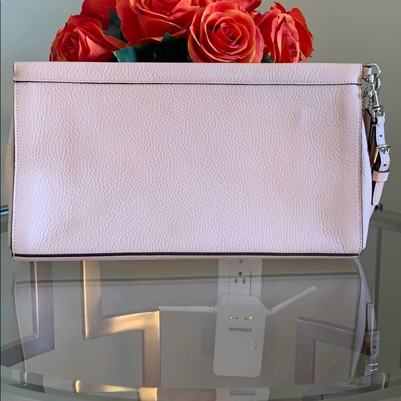 NWOT Coach Leather Pink Clutch